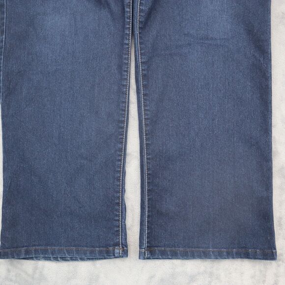 Calvin Klein Pants Womens 14 Blue Straight Mid Rise Button Dark Wash Denim Jeans - Picture 13 of 16